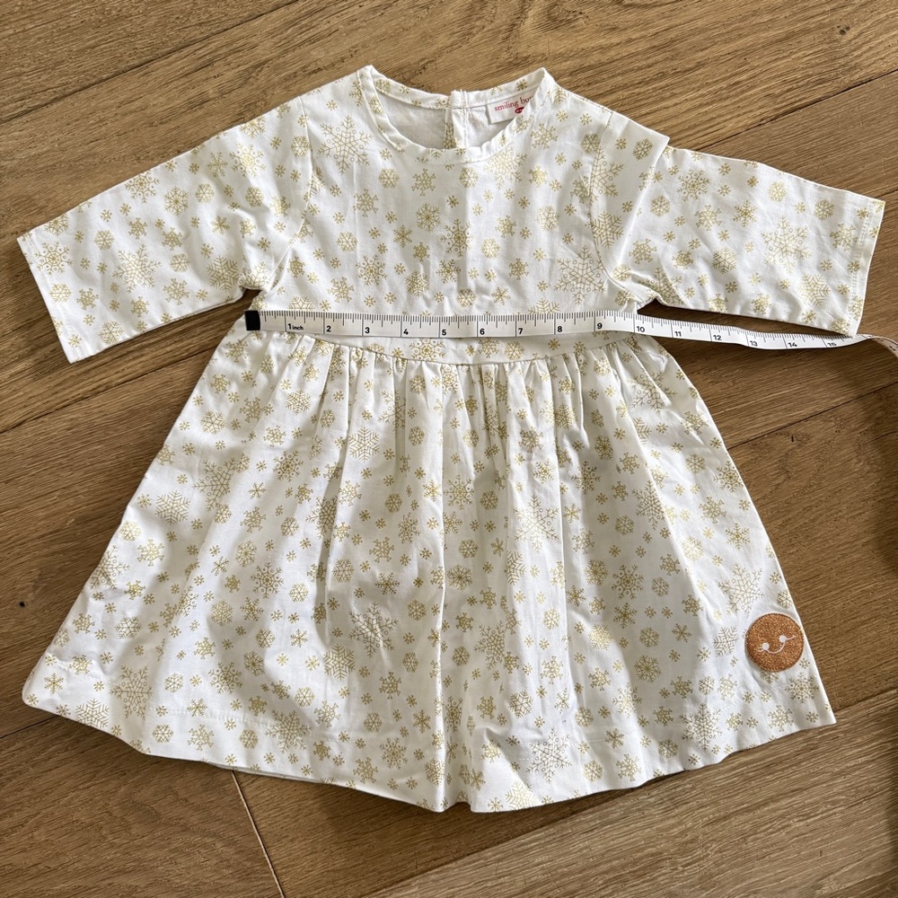 Smiling Button Baby Snowflake Dress | Sz 18-24 | NWOT